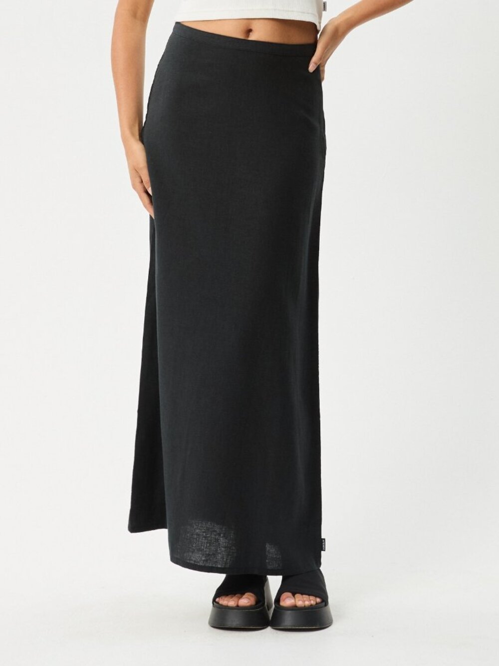 Afends Lilo Maxi Skirt - Black - Size XL